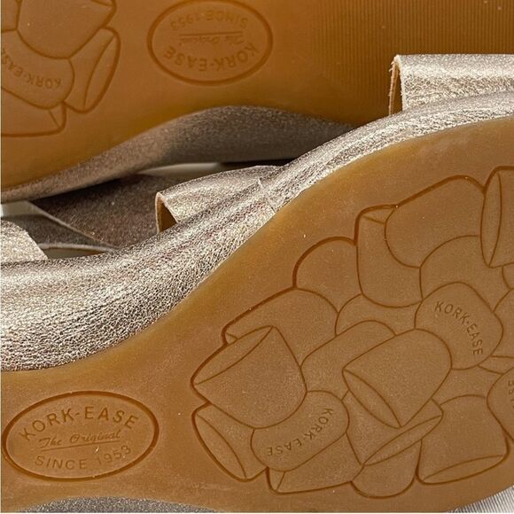 Kork-Ease metallic Silver / Pewter Strappy Sandals like new size 8 - Picture 8 of 10